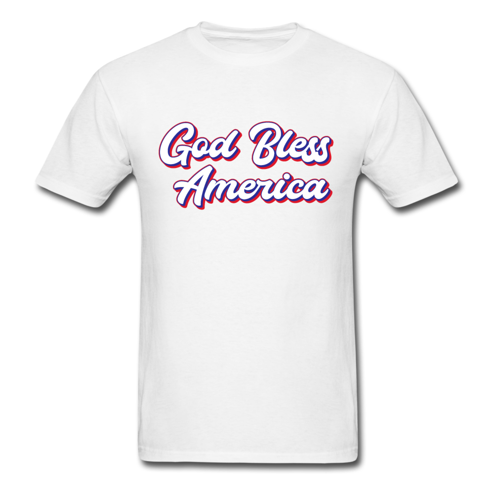 Unisex Classic USA God Bless America T-Shirt - white