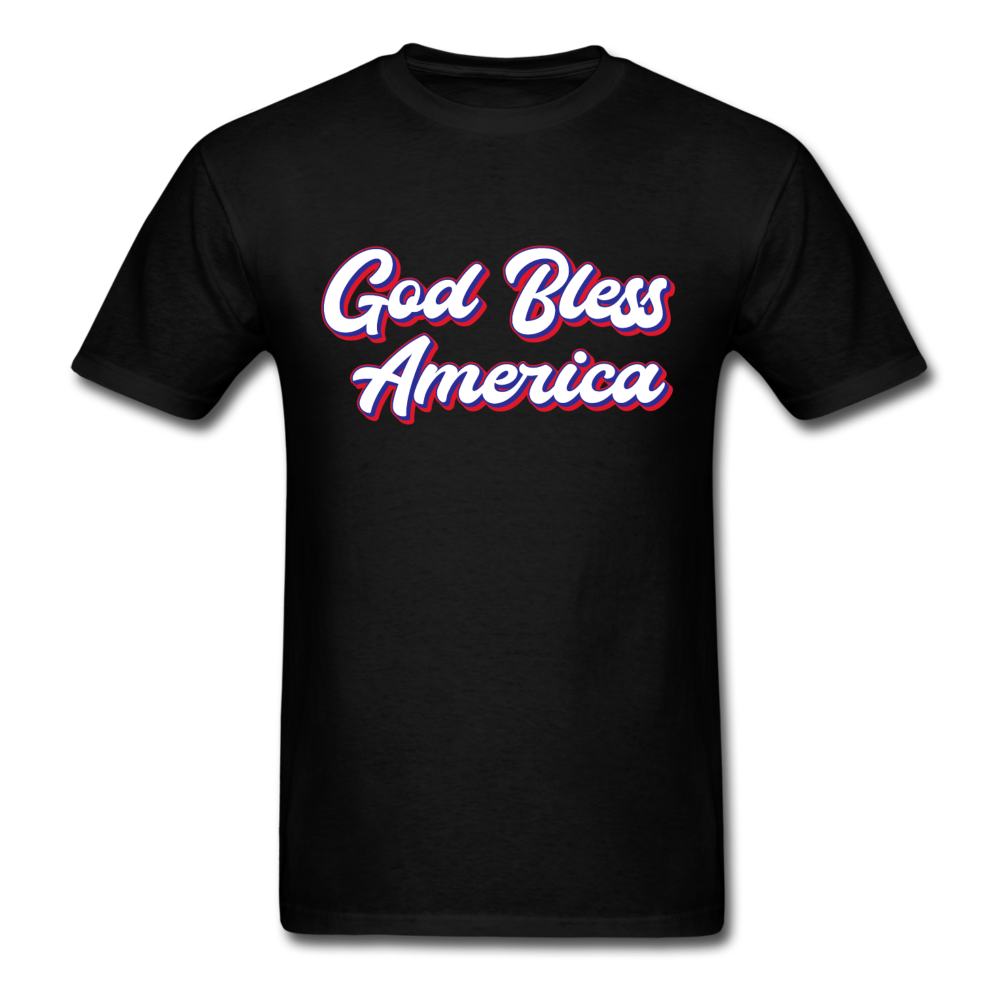 Unisex Classic USA God Bless America T-Shirt - black