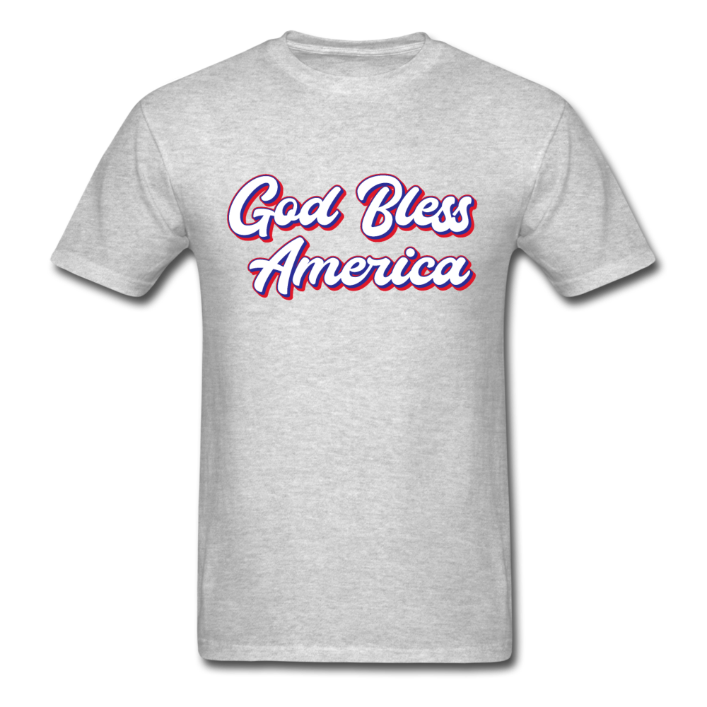 Unisex Classic USA God Bless America T-Shirt - heather gray