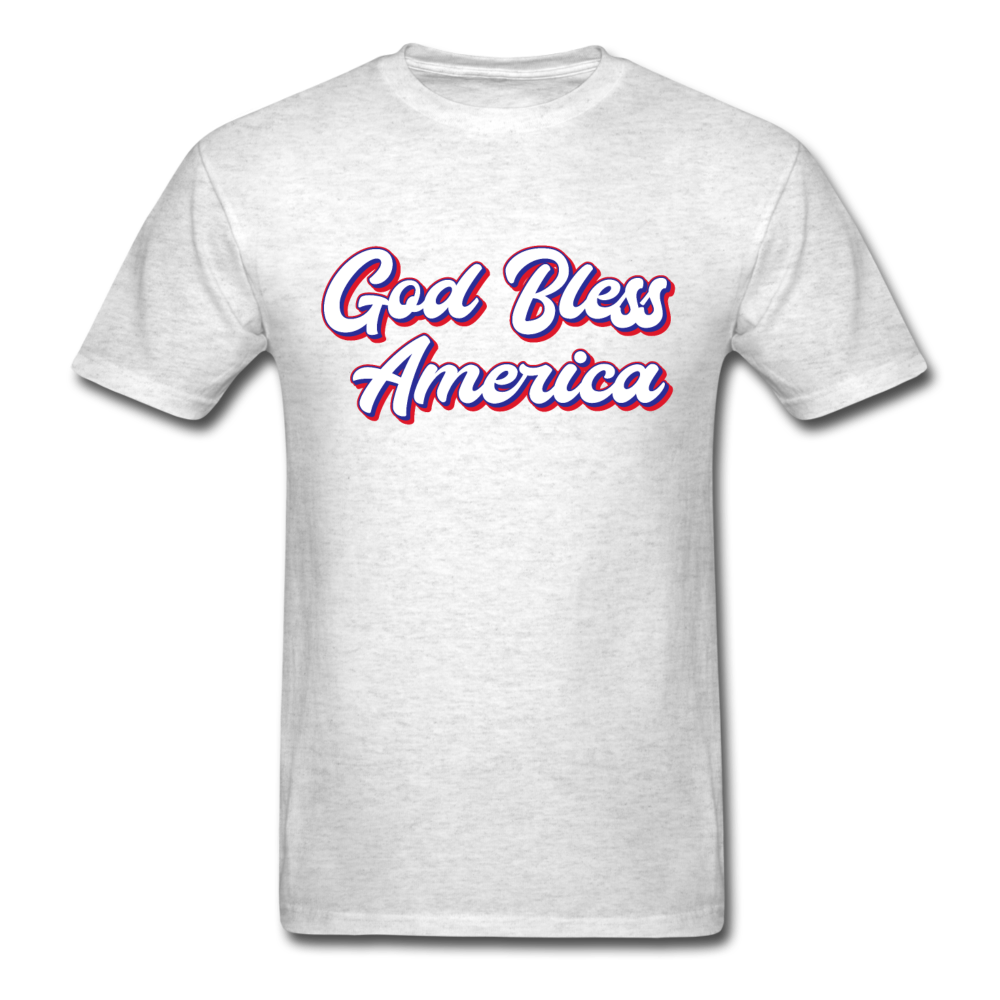 Unisex Classic USA God Bless America T-Shirt - light heather gray
