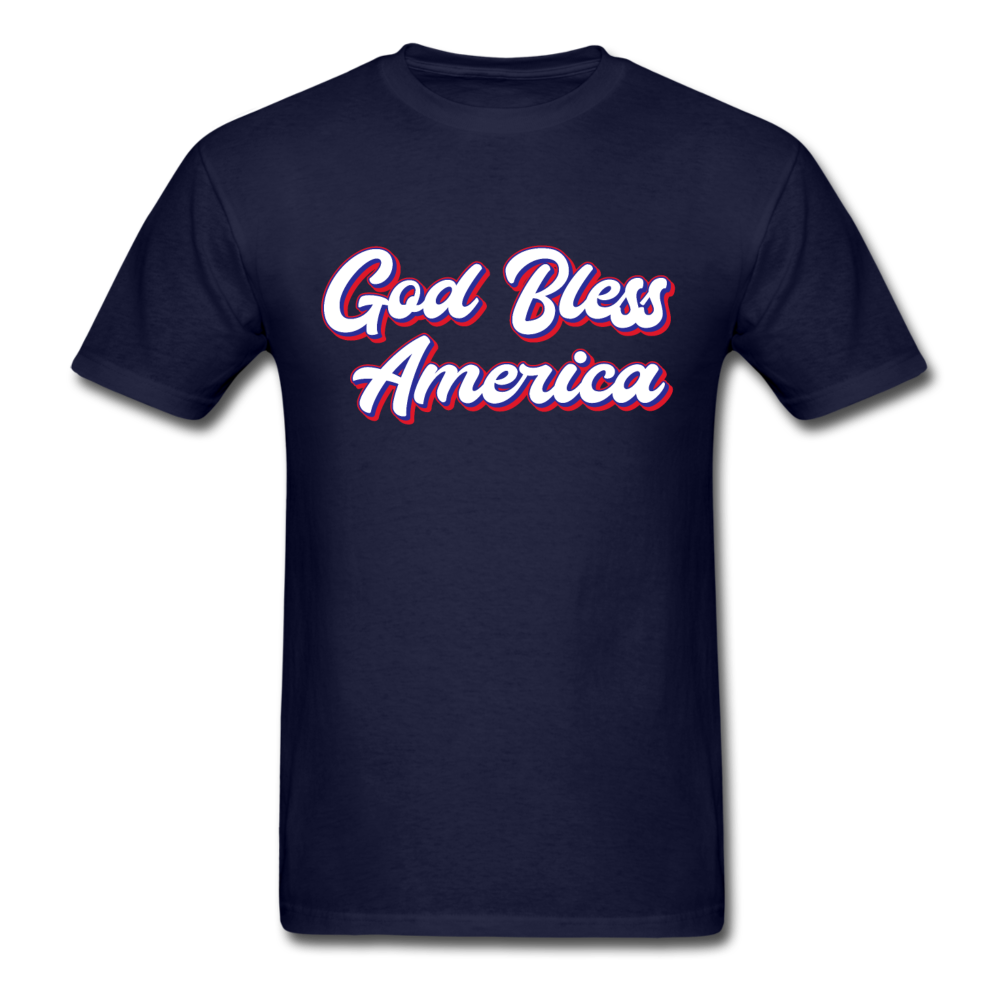 Unisex Classic USA God Bless America T-Shirt - navy