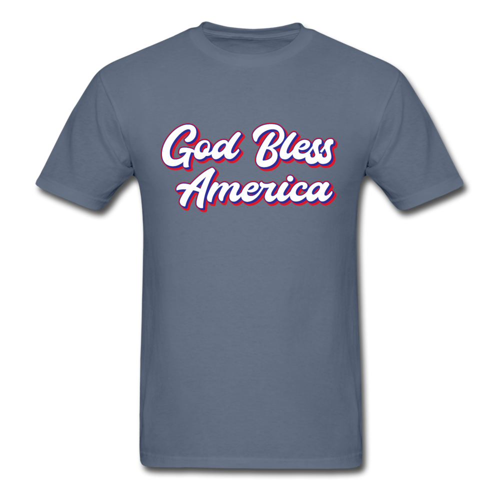 Unisex Classic USA God Bless America T-Shirt - denim