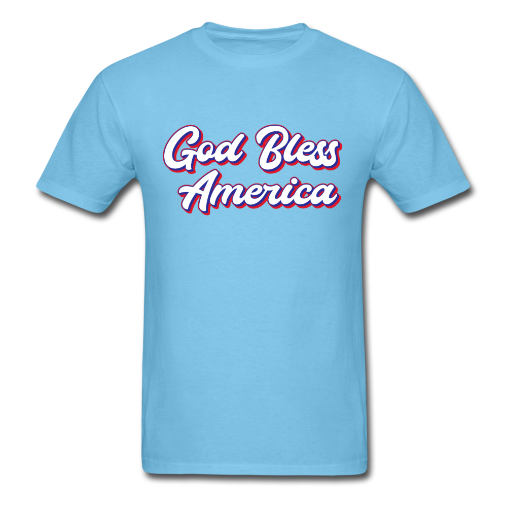 Unisex Classic USA God Bless America T-Shirt - aquatic blue