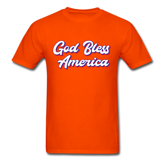 Unisex Classic USA God Bless America T-Shirt - orange