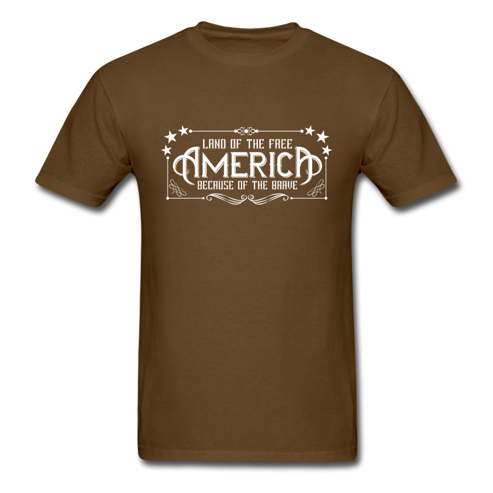 Unisex Classic Land of the Free T-Shirt - brown