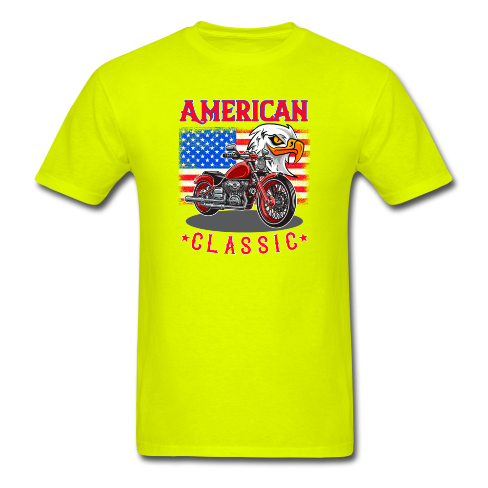 Unisex Classic USA T-Shirt - safety green