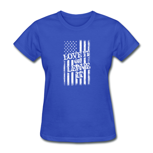 Women's USA Love It or Leave It T-Shirt - royal blue