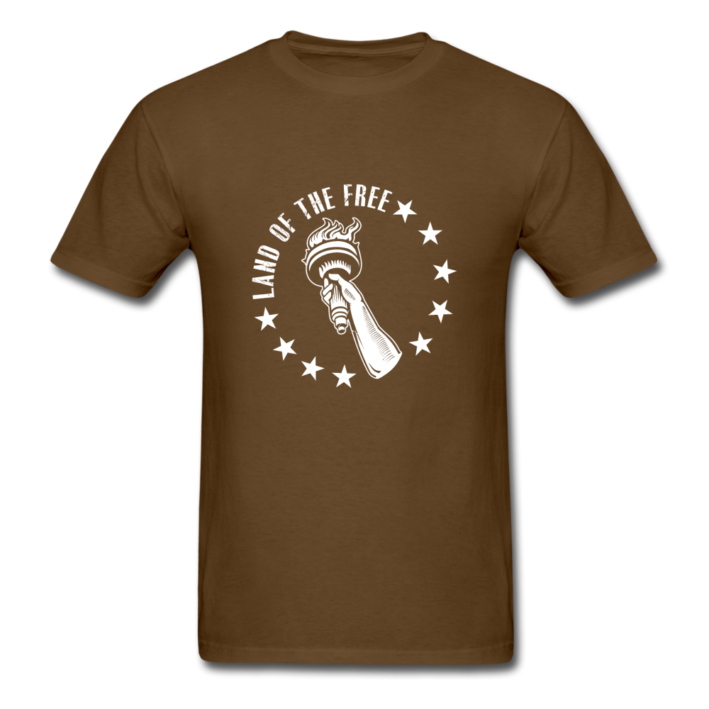 Unisex Classic USA Land of the Free T-Shirt - brown