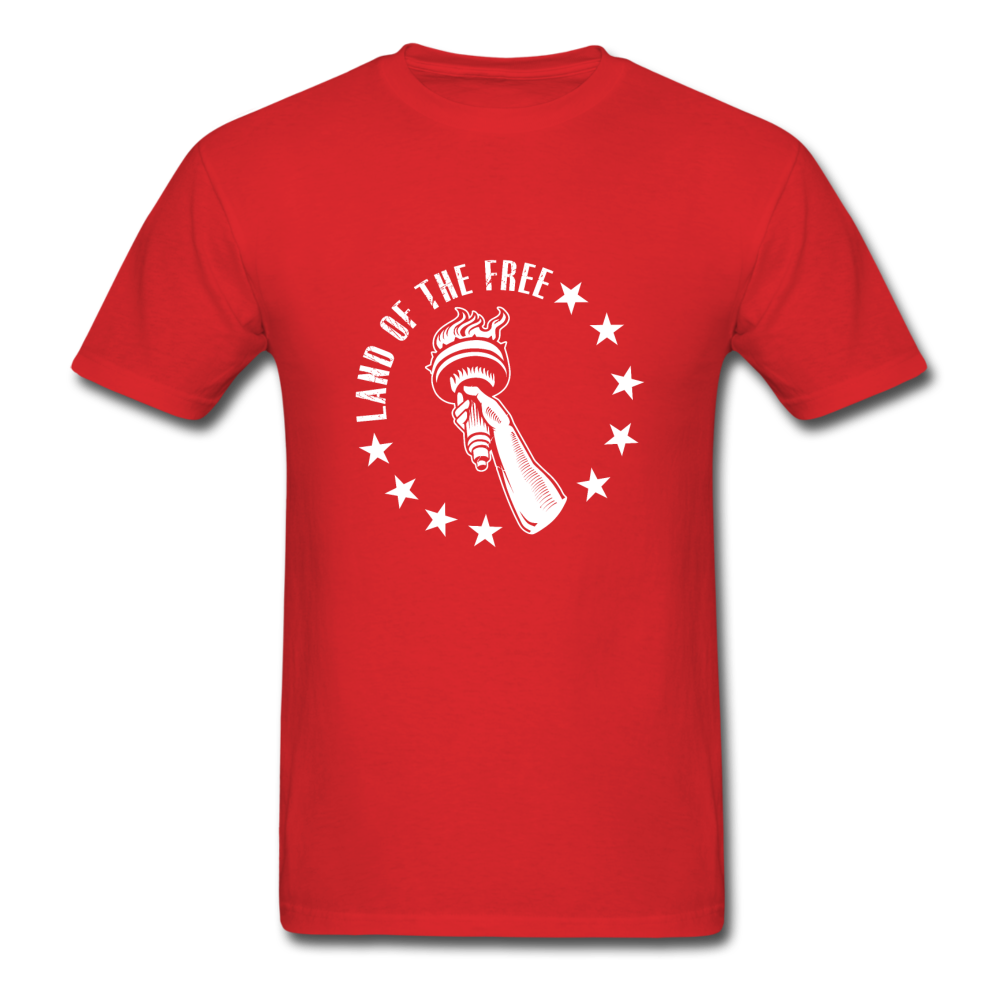 Unisex Classic USA Land of the Free T-Shirt - red