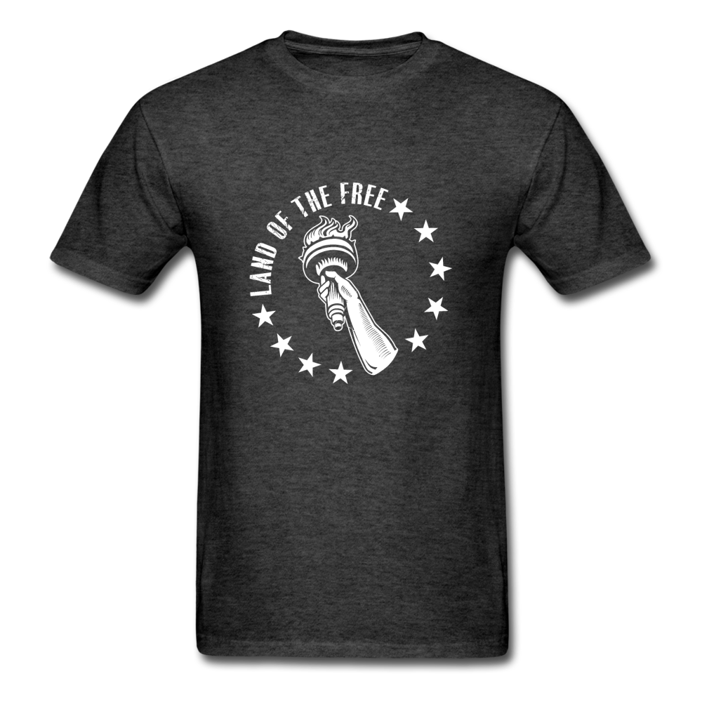 Unisex Classic USA Land of the Free T-Shirt - heather black