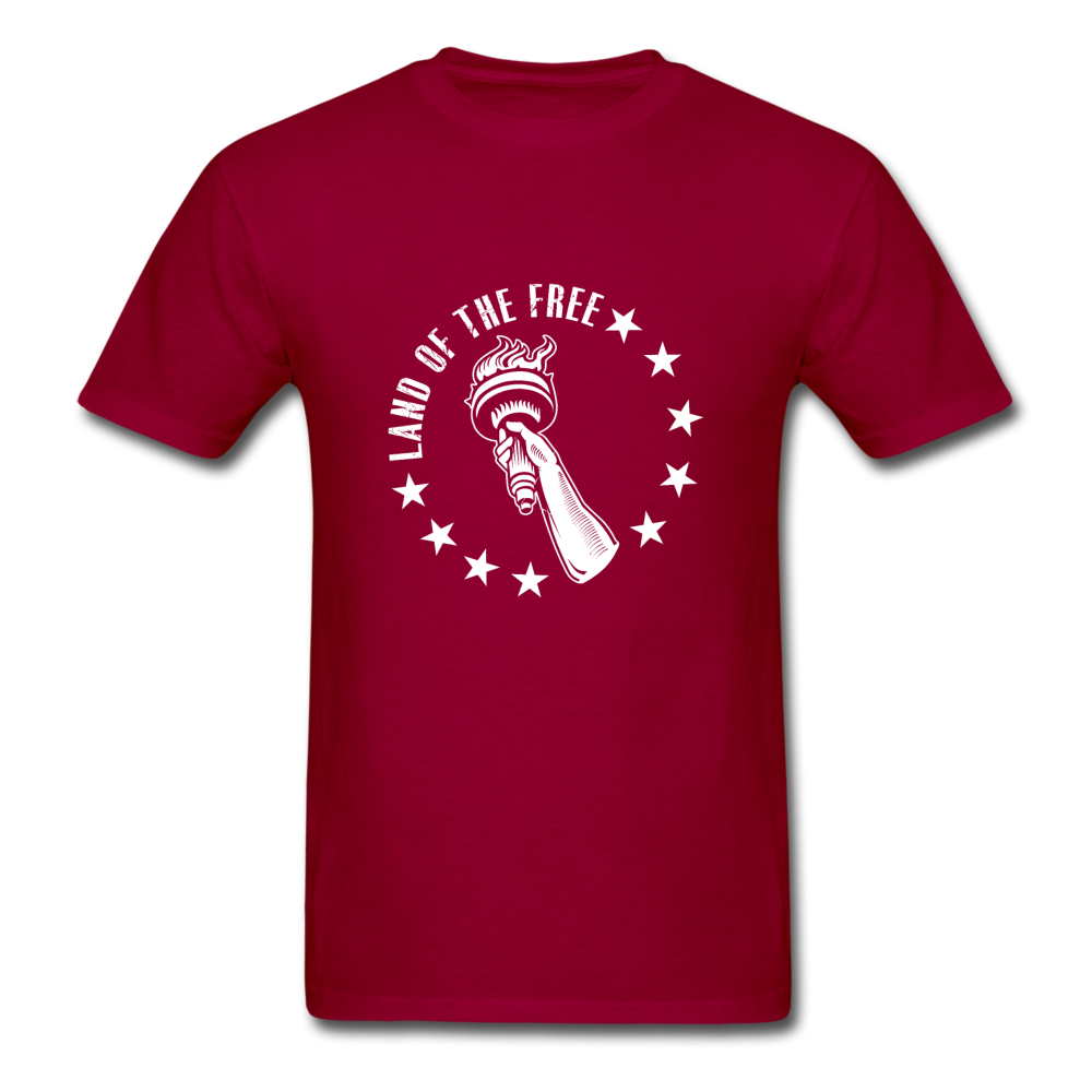 Unisex Classic USA Land of the Free T-Shirt - dark red