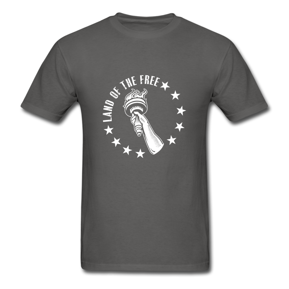 Unisex Classic USA Land of the Free T-Shirt - charcoal