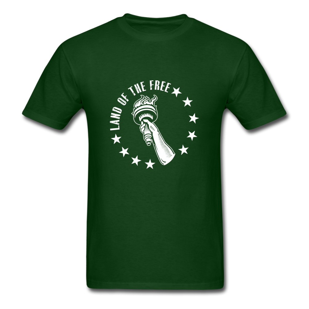 Unisex Classic USA Land of the Free T-Shirt - forest green