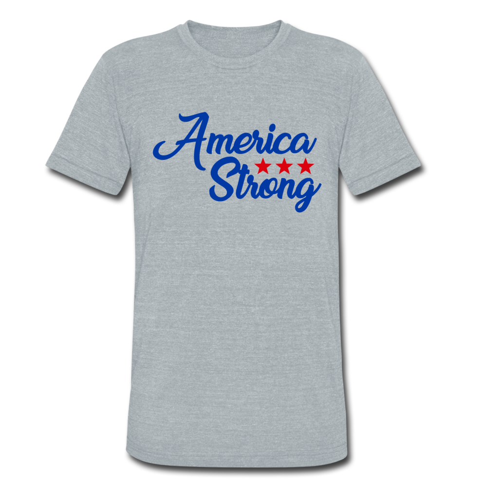 Unisex Tri-Blend America Strong T-Shirt - heather gray