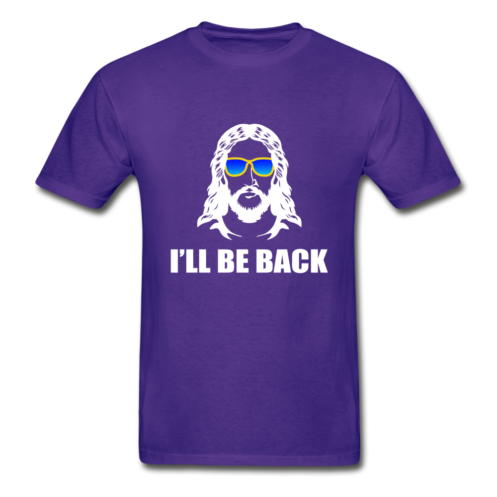 Hanes Adult Tagless I'll Be Back Inverted T-Shirt - purple