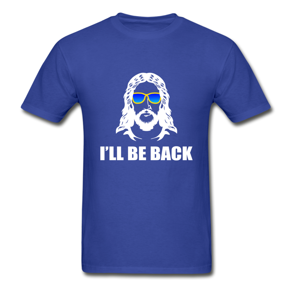Hanes Adult Tagless I'll Be Back Inverted T-Shirt - royal blue