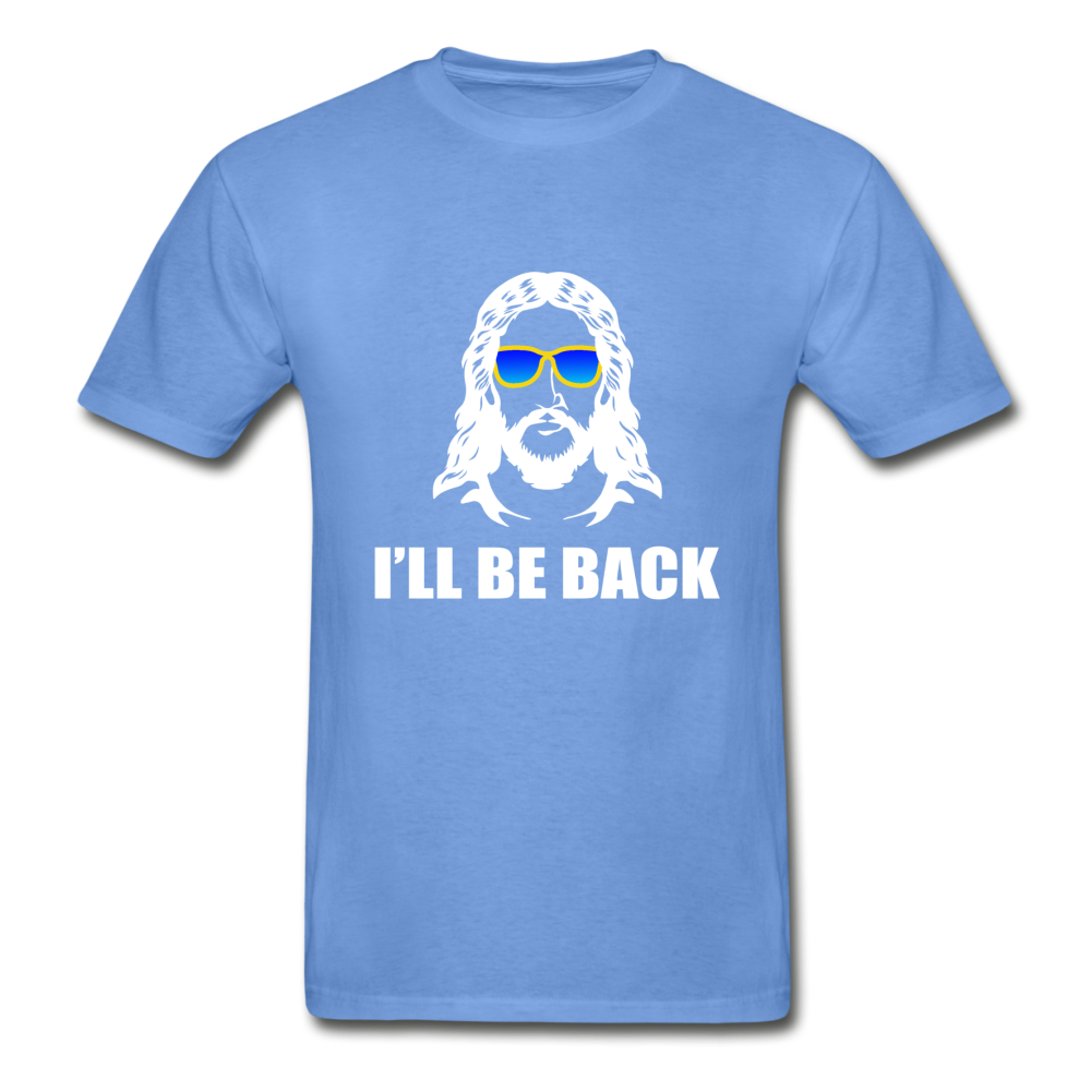 Hanes Adult Tagless I'll Be Back Inverted T-Shirt - carolina blue