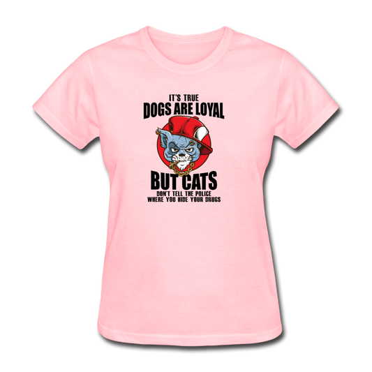 Women's Thug Cat T-Shirt - pink