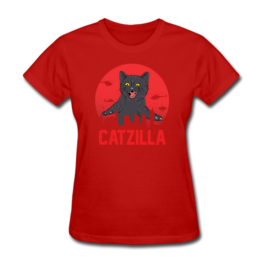 Women's CatZilla T-Shirt - red