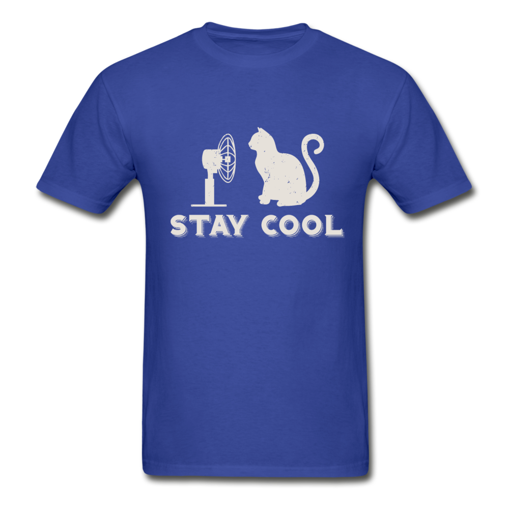 Hanes Adult Tagless Stay Cool Cat T-Shirt - royal blue