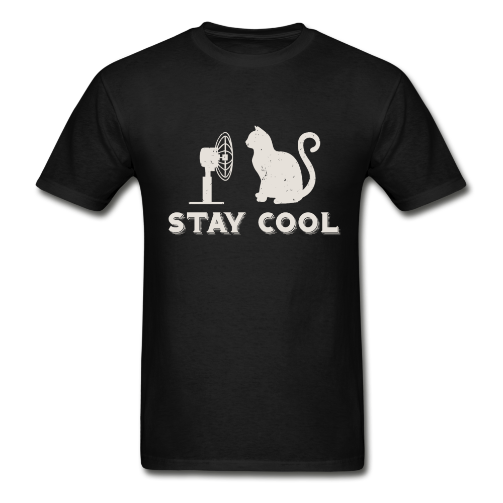 Hanes Adult Tagless Stay Cool Cat T-Shirt - black