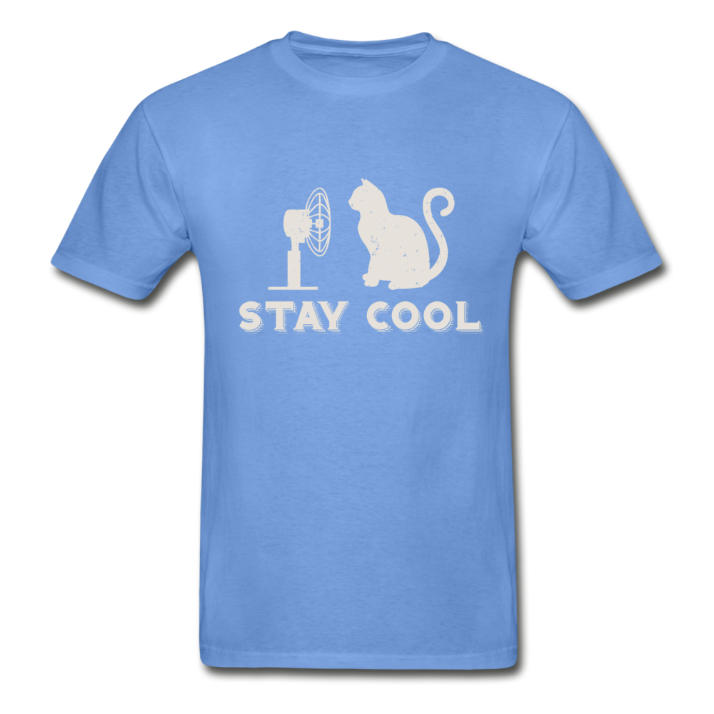 Hanes Adult Tagless Stay Cool Cat T-Shirt - carolina blue