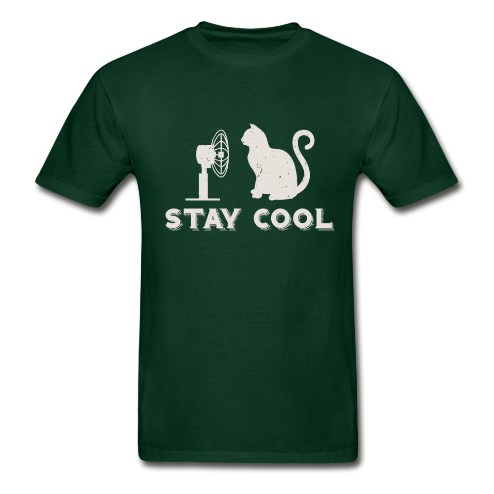 Hanes Adult Tagless Stay Cool Cat T-Shirt - forest green