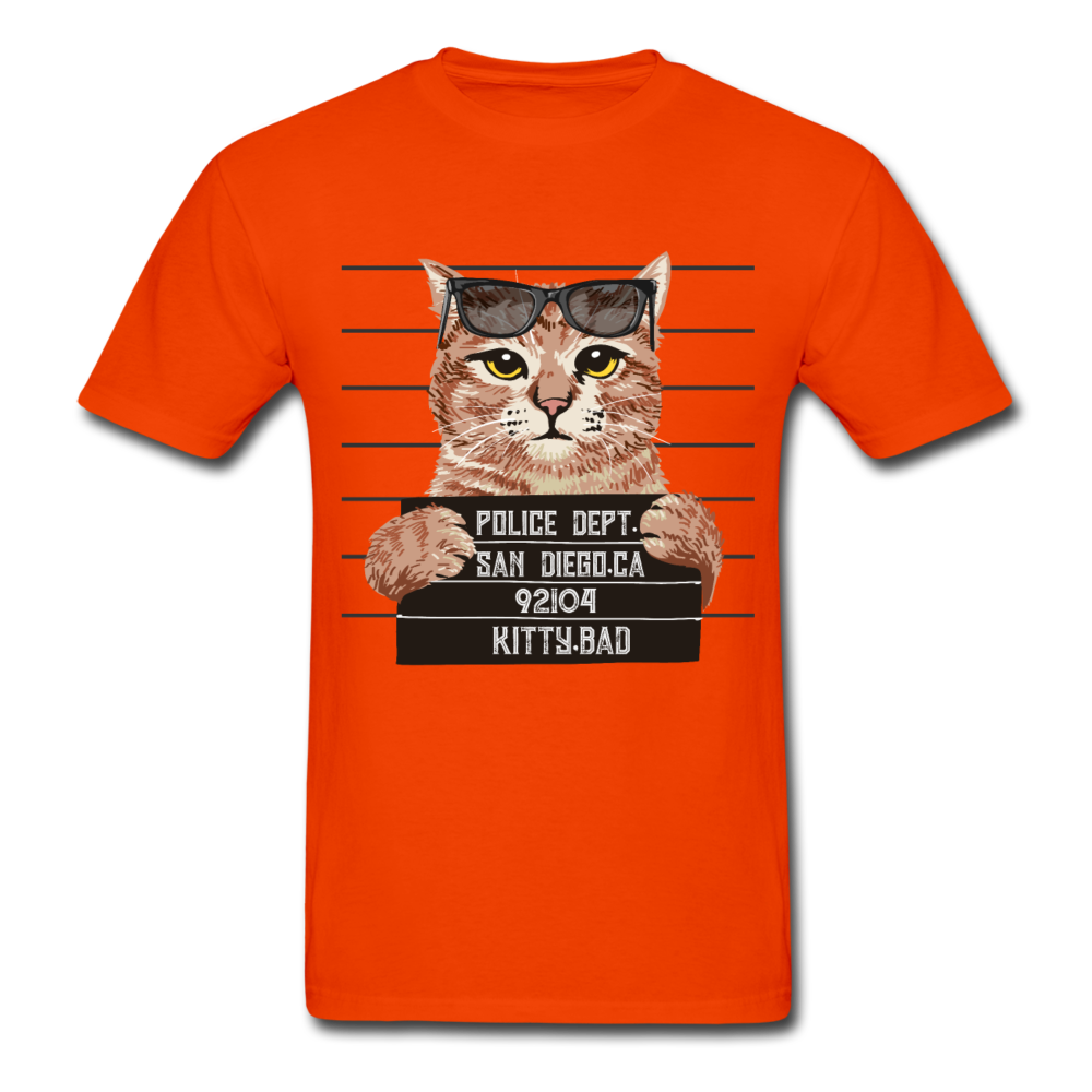Gildan Ultra Cotton Adult Mug Shot Cat T-Shirt - orange
