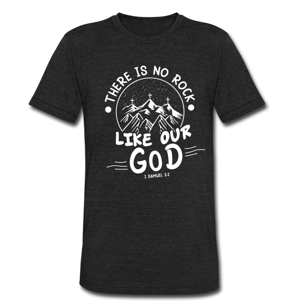 Unisex Tri-Blend No Rock Like Our God T-Shirt - heather black