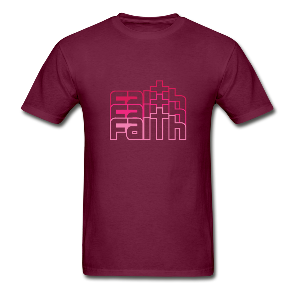 Gildan Ultra Cotton Adult Faith T-Shirt - burgundy
