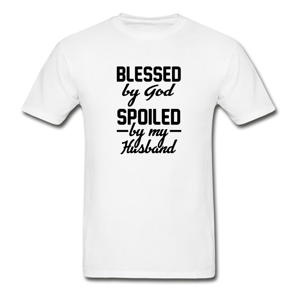 Gildan Ultra Cotton Adult Blessed and Spoiled T-Shirt - white