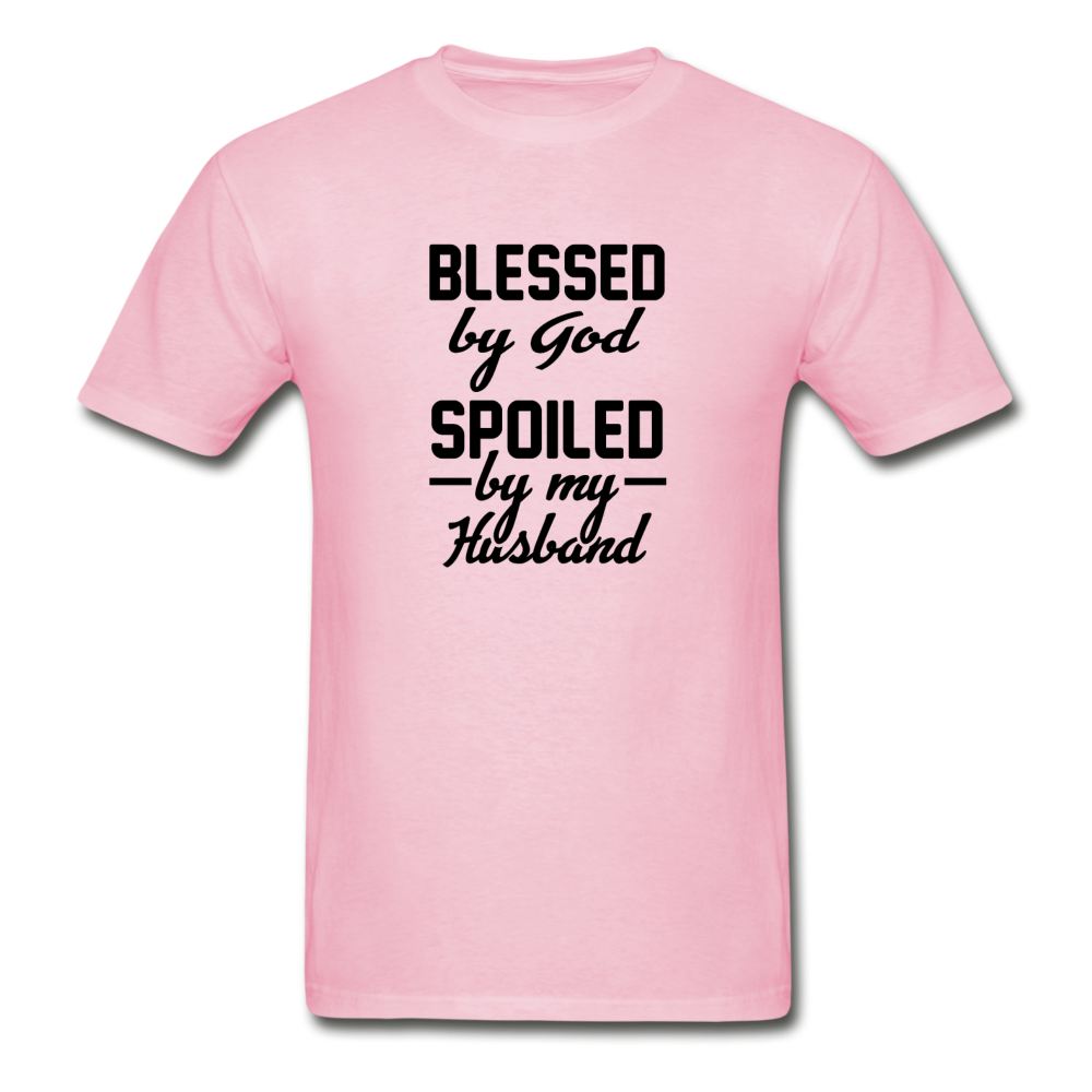 Gildan Ultra Cotton Adult Blessed and Spoiled T-Shirt - light pink