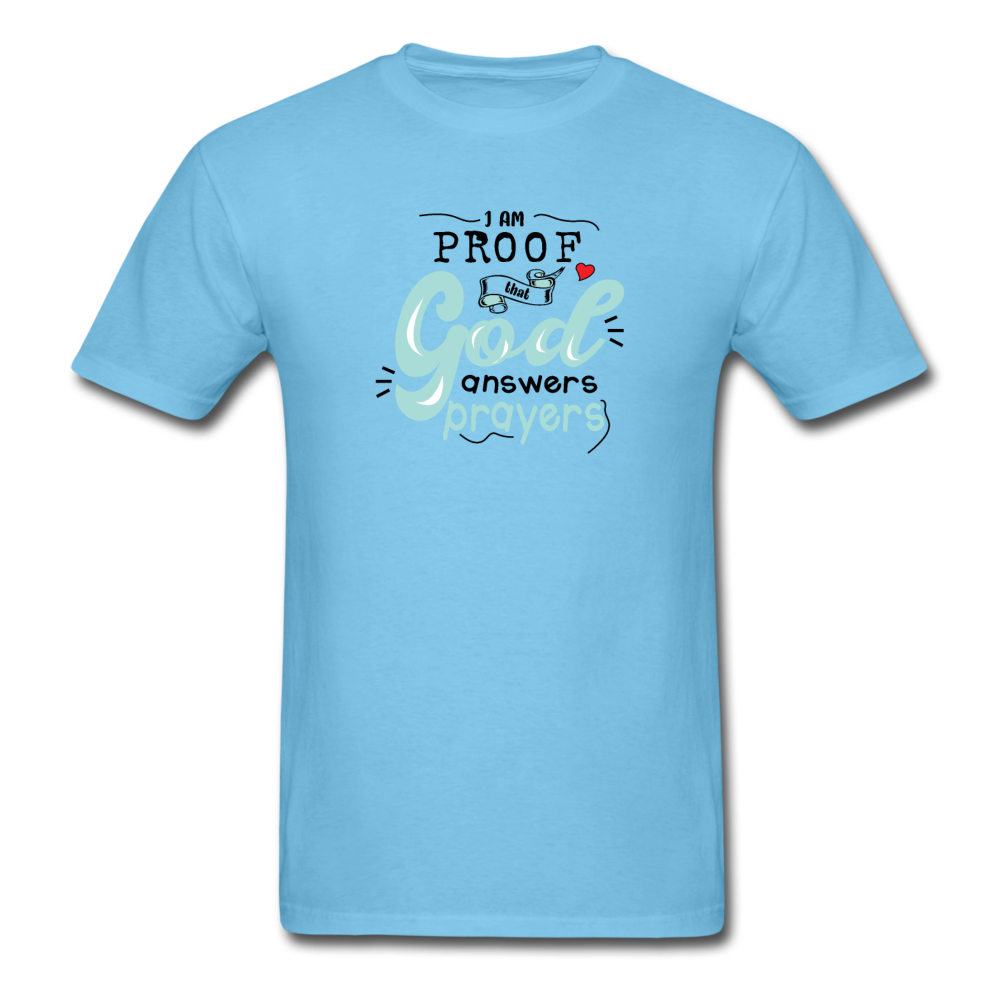Unisex Classic Proof of Prayer T-Shirt - aquatic blue