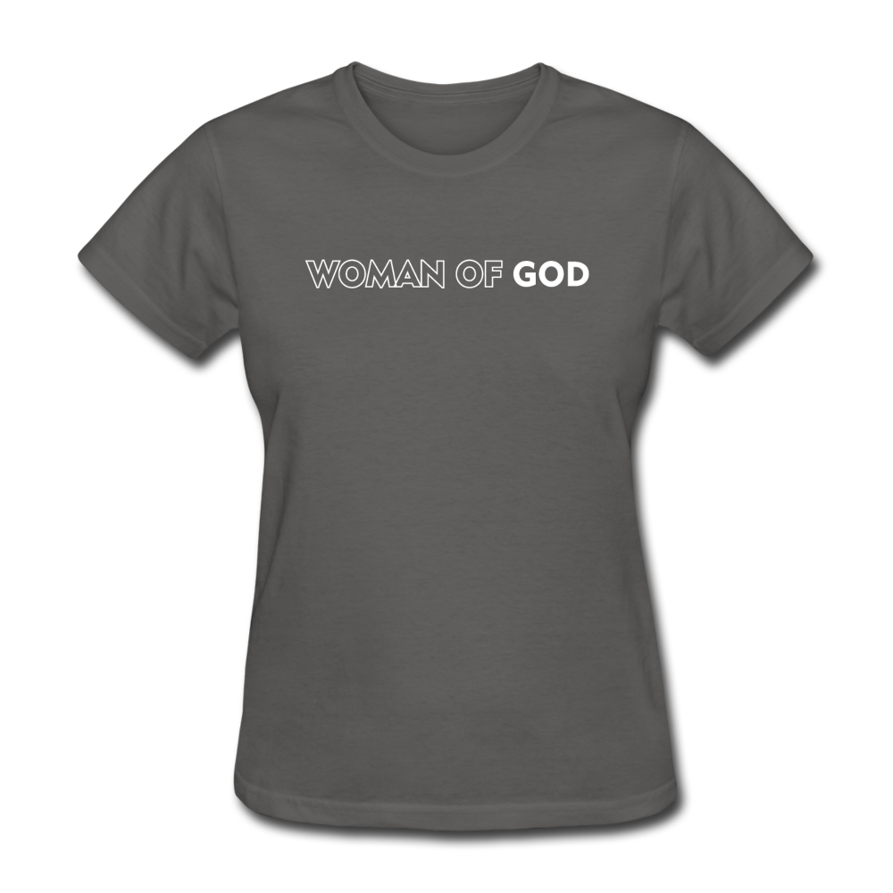 Women's Woman of God T-Shirt - charcoal