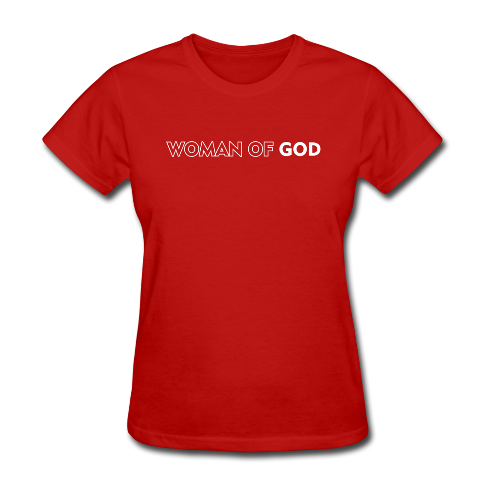 Women's Woman of God T-Shirt - red
