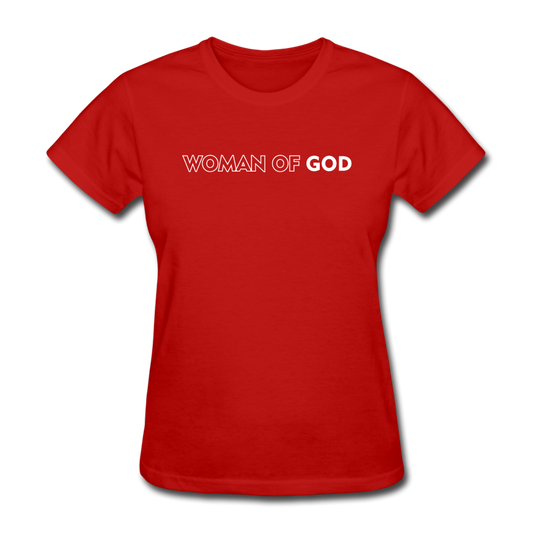 Women's Woman of God T-Shirt - red