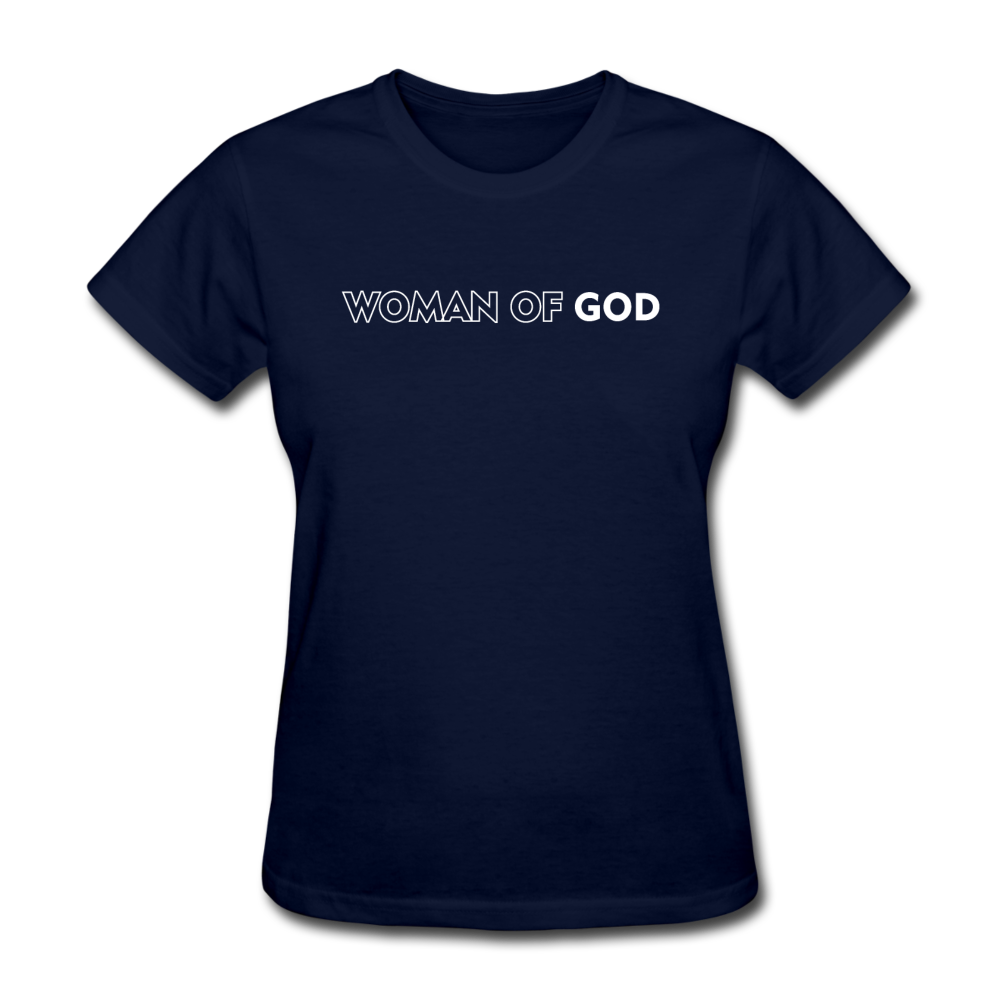 Women's Woman of God T-Shirt - navy