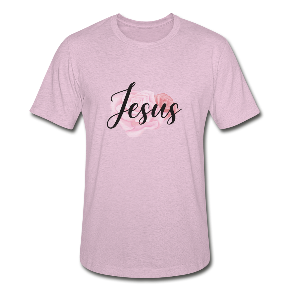 Unisex Heather Prism Jesus Rose T-Shirt - heather prism lilac