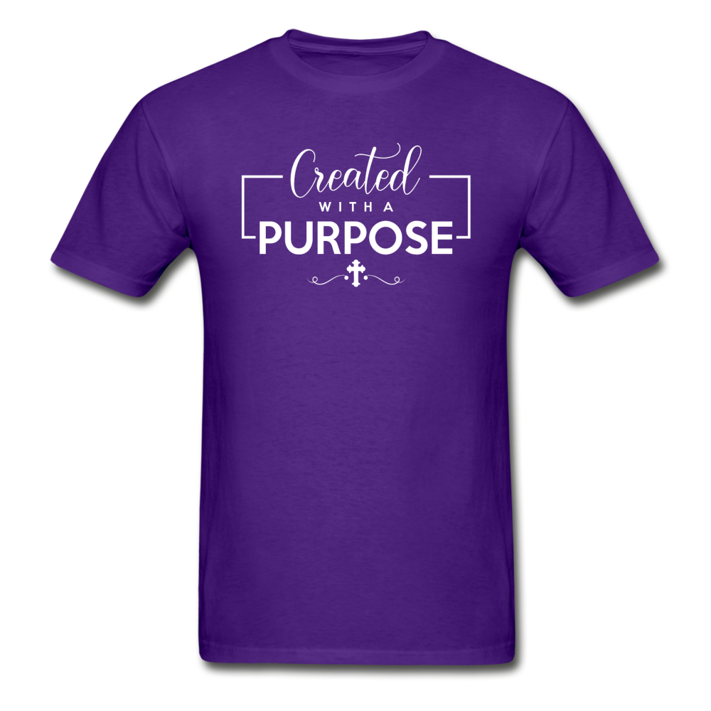 Gildan Ultra Cotton Adult Created With a Purpose T-Shirt - purple