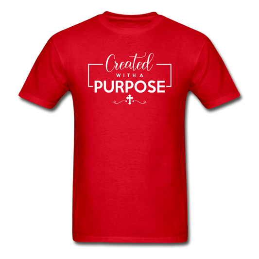 Gildan Ultra Cotton Adult Created With a Purpose T-Shirt - red