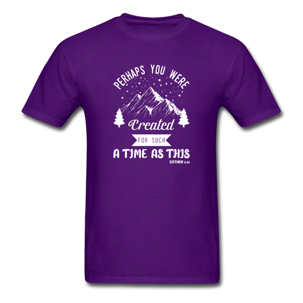 Unisex Classic Created for a Time T-Shirt - purple