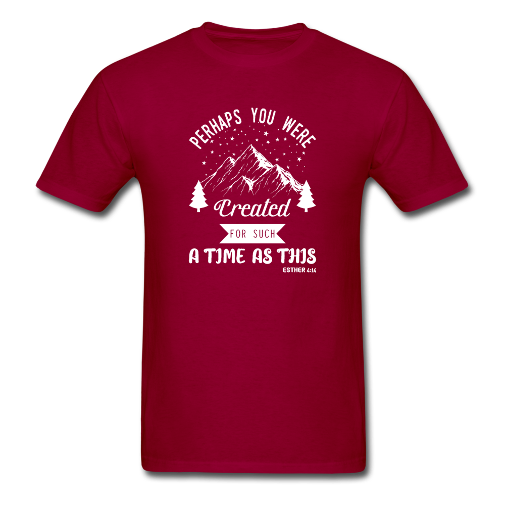 Unisex Classic Created for a Time T-Shirt - dark red