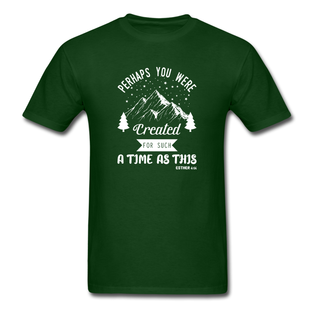 Unisex Classic Created for a Time T-Shirt - forest green