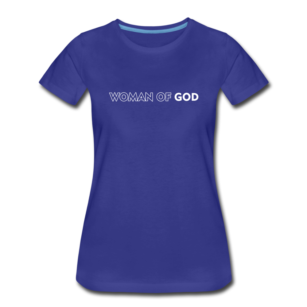 Women’s Premium Woman of God T-Shirt - royal blue