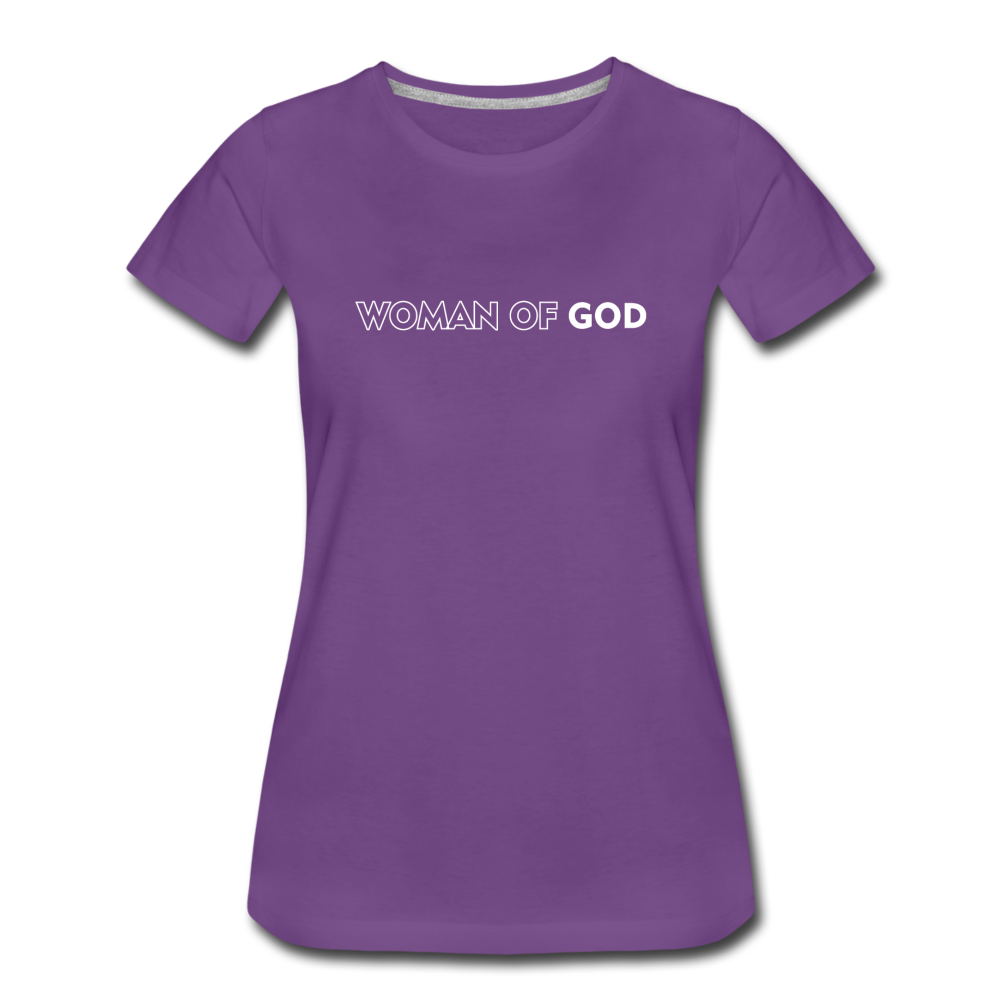Women’s Premium Woman of God T-Shirt - purple
