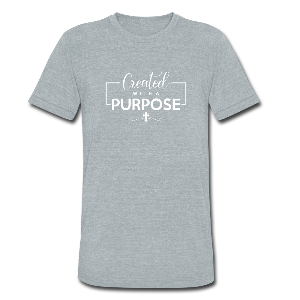 Unisex Tri-Blend Created With a Purpose T-Shirt - heather gray