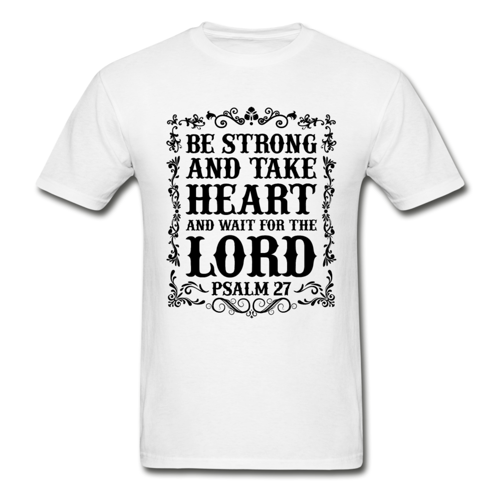 Hanes Adult Tagless Wait for the Lord T-Shirt - white