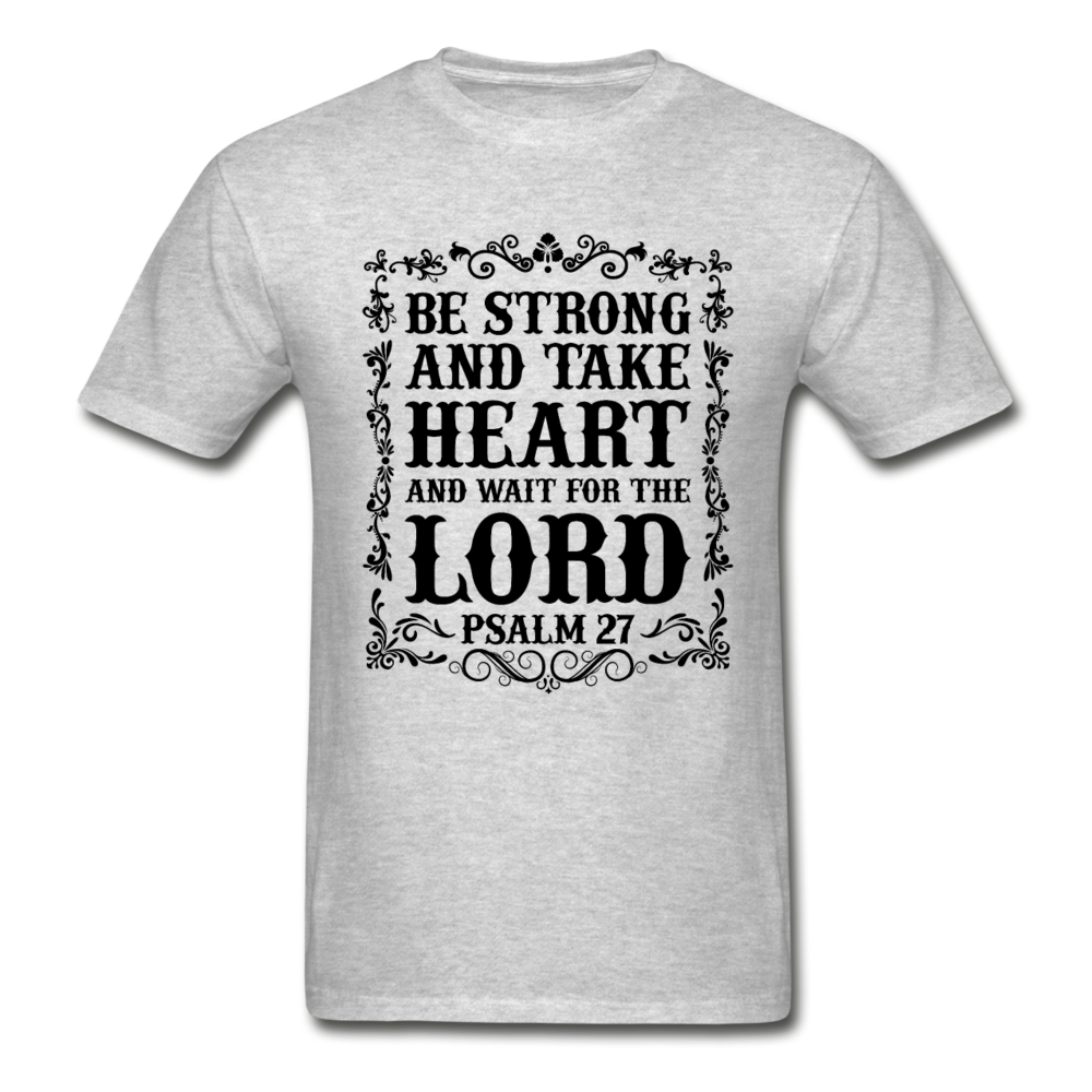Hanes Adult Tagless Wait for the Lord T-Shirt - heather gray