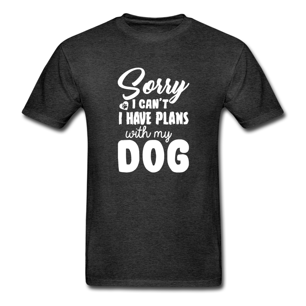 Hanes Adult Tagless Sorry I Have Plans With My Dog T-Shirt - charcoal gray