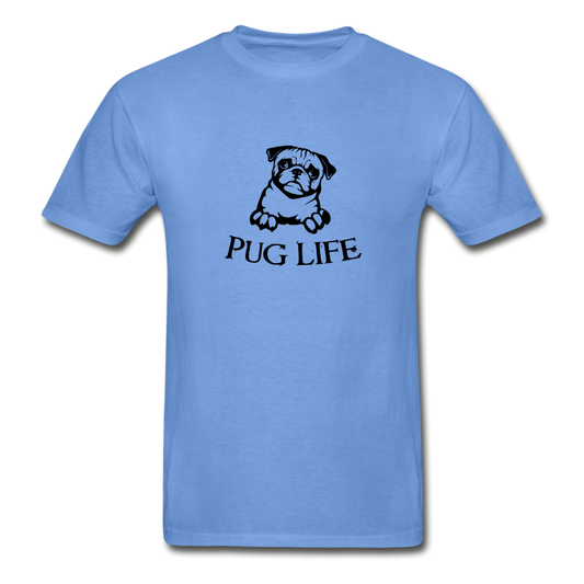 Hanes Adult Tagless Pug Life T-Shirt - carolina blue